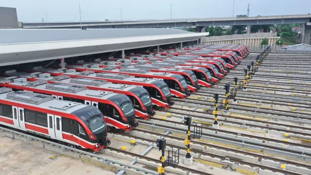Depo LRT Jabodebek berlokasi di Kec. Bekasi Timur, Kab. Bekasi, dengan luas sekitar 100.000m2. (Dok PT KAI)