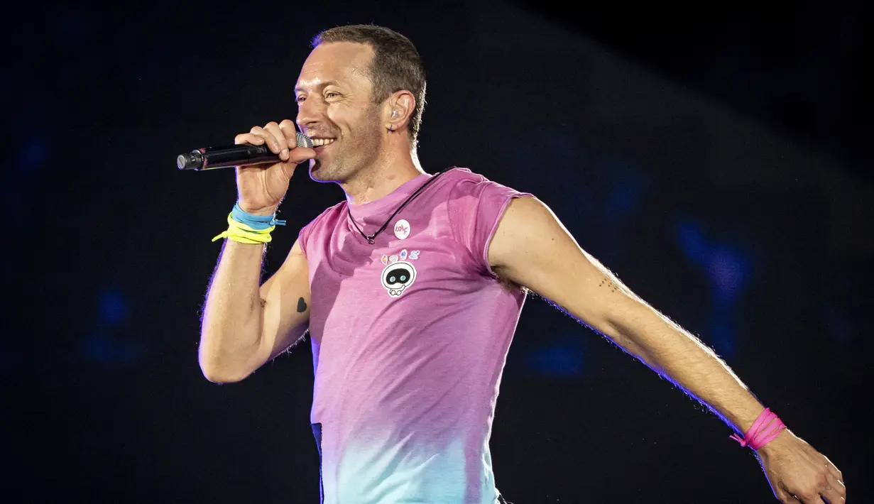 Coldplay juga direncanakan akan menggelar konser di Jakarta pada 15 November 2023. (Mads Claus Rasmussen/Ritzau Scanpix via AP)