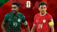Kualifikasi Piala Dunia 2026 - Arab Saudi Vs Timnas Indonesia - Duel Kapten: Salem Al-Dawsari Vs Asnawi Mangkualam (Bola.com/Adreanus Titus)