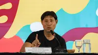 Mantan pelatih Timnas Indonesia U-19, Eduard Tjong, memberikan pesan-pesan penting untuk striker Timnas Indonesia U-17, Arkhan Kaka, yang tampil moncer di Piala Dunia U-17 2023. (Bola.com/Radifa Arsa)