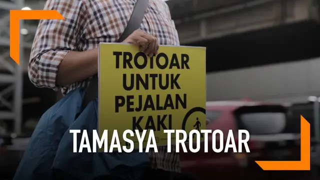 Jelang peresmian MRT, Koalisi Pejalan Kaki mengadakan Tamasya Trotoar Kita sebagai bentuk protes terhadap kondisi trotoar di pinggiran kota Jakarta yang belum ramah pejalan kaki.