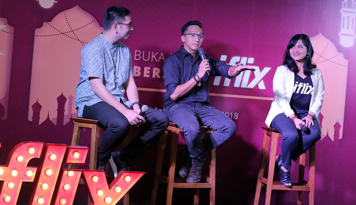 "Jadi dengan adanya iflix ini ngebuka peluang banget buat gue, buat orang-orang di luar sana yang pengen nonton film Indonesia tapi pas gak ada waktu," tukas Ge Pamungkas. (Deki Prayoga/Bintang.com)
