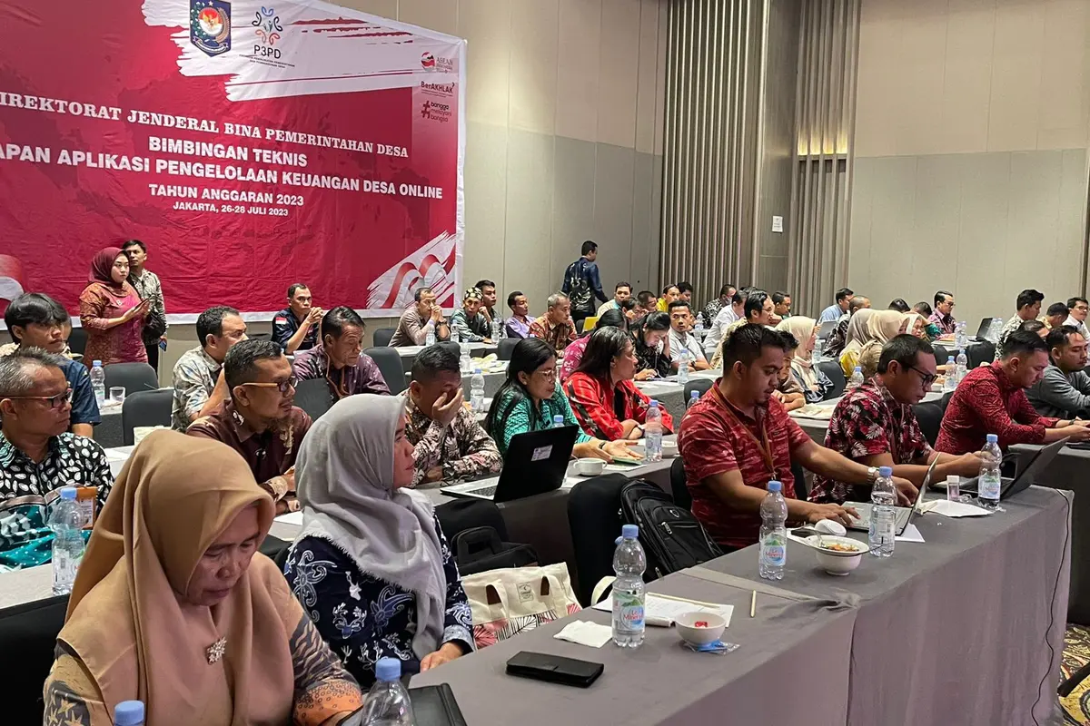 Bimbingan Teknis Penerapan Aplikasi Pengelolaan Keuangan Desa Online. (Istimewa)