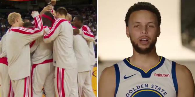 VIDEO: Pemain Golden State Warriors, Stephen Curry Kenang Poin Pertamanya di NBA