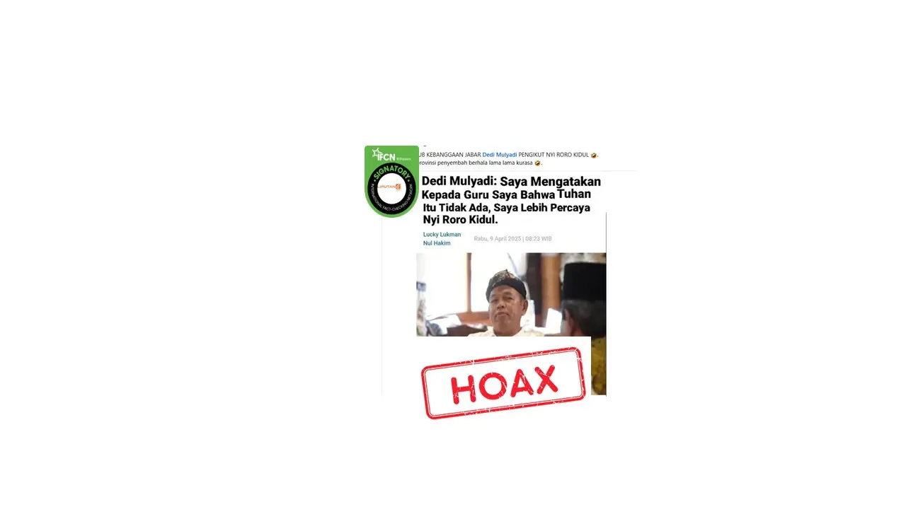 Cek fakta artikel Dedi Mulyadi tidak percaya Tuhan