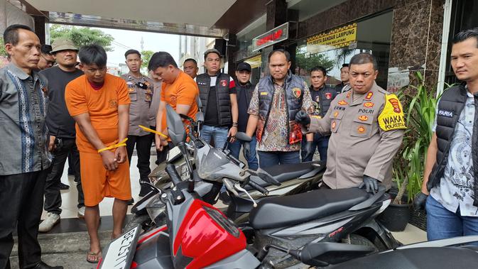 Penadah Belasan Motor Curian di Bandar Lampung Dibekuk, 2 Satpam Supermarket Terlibat
