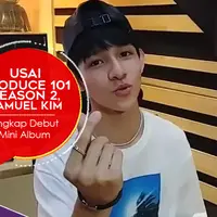 Samuel Kim buka-bukaan soal debut mini album usai Produce 101 Season 2. (Foto: V Live, Desain: Nurman Abdul Hakim/Bintang.com)