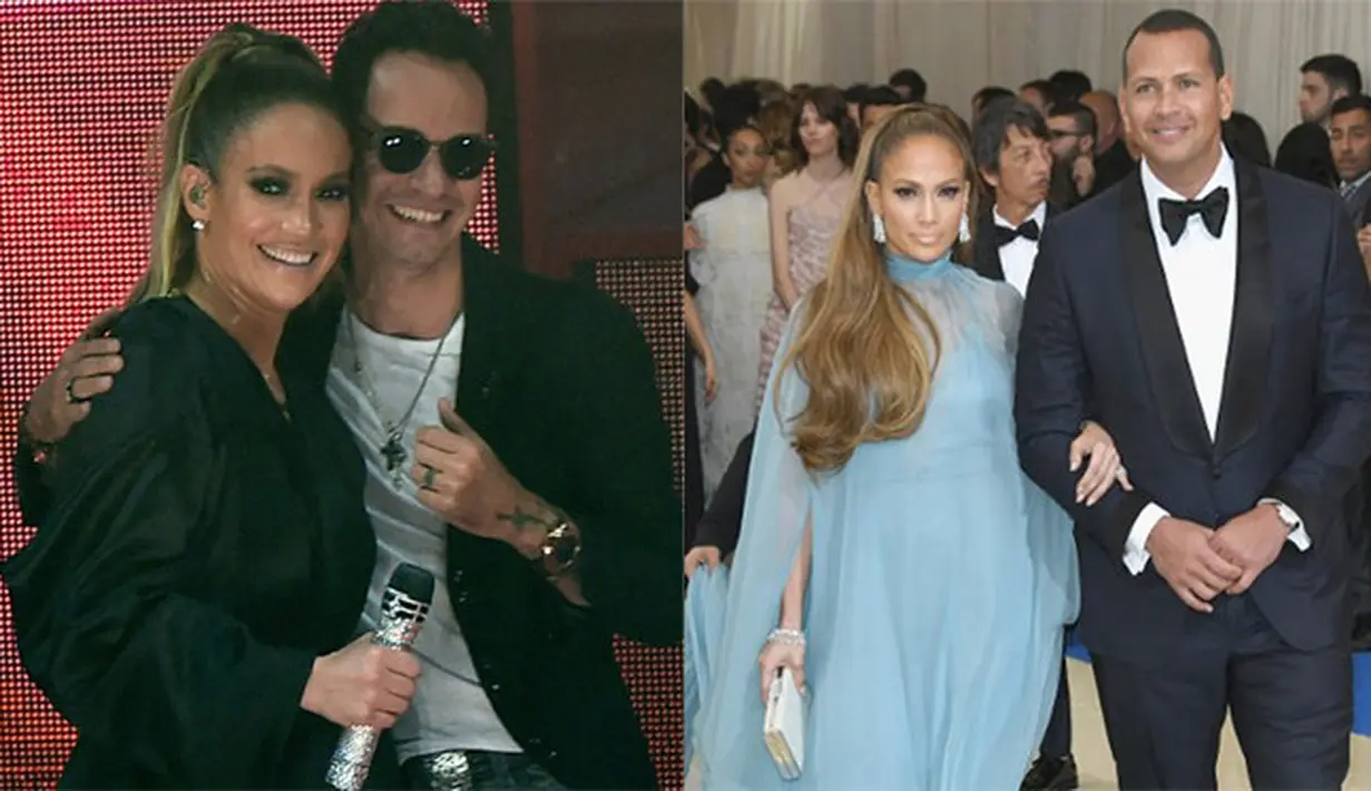 Suami-istri yang sudah bercerai bukan berarti tidak boleh menjalin hubungan yang baik. Jennifer Lopez dan Marc Anthony sampai saat ini masih berhubungan baik meskipun JLo sudah memiliki kekasih, Alex Rodriguez. (AFP/Bintang.com)