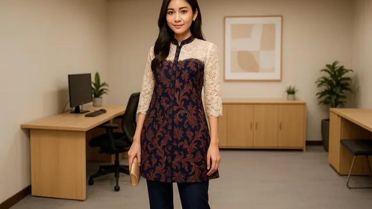 12 Model Baju Batik Tunik Kantor 2025 yang Bikin Gaya Formal Jadi Terlihat Lebih Trendy