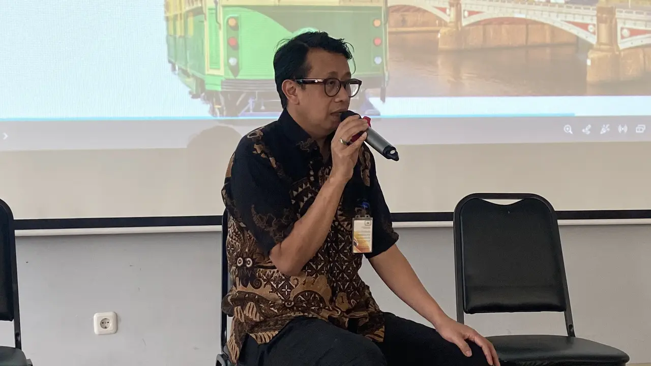 Sulistyawan Wibisono dalam konferensi pers dan peluncuran Indonesian Horror Film Festival Melbourne 2026 (IHFFM 2026) di Jakarta, Kamis (17/9/2026). (Liputan6.com/Nola Vemiliana)