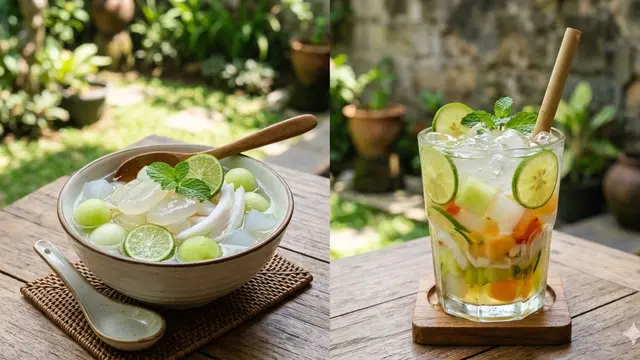 Resep Es Kolang Kaling Jeruk Nipis Segar (Foto: Gemini AI)