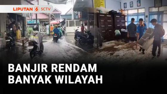 Banjir Rendam Banyak Wilayah di Surabaya