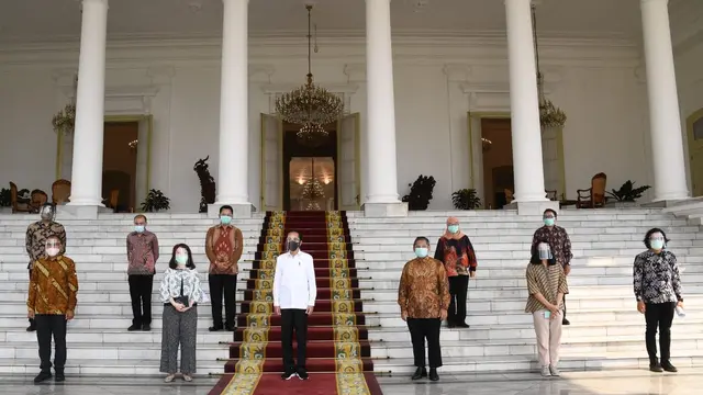 Jokowi saat bertemu para pimpinan media di Istana Bogor, Jumat (4/9/2020).