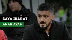 Pelatih AC Milan, Gattuso menganggap dirinya bagaikan anak ayam kecil jika dibandingkan dengan pelatih Arsenal, Arsene Wenger.