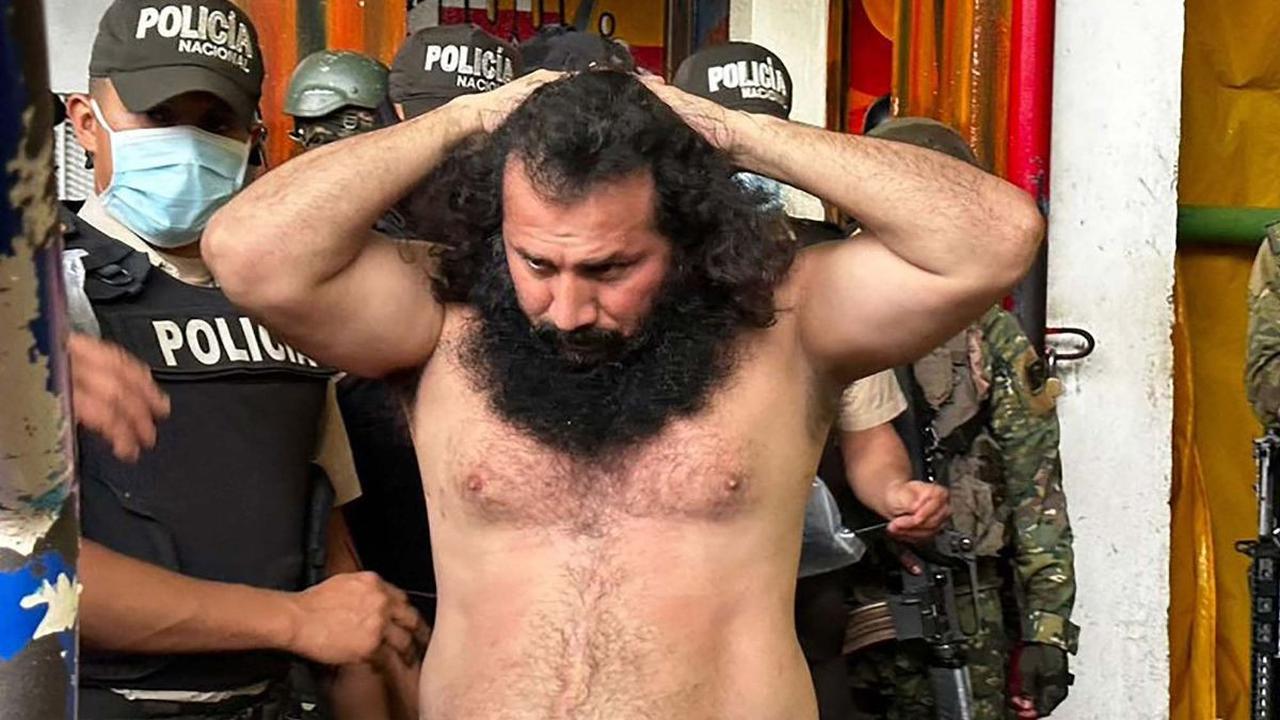 Inilah tampang sangar Adolfo Macias alias Fito pada 12 Agustus 2023.&nbsp;ECUADOREAN ARMED FORCES/AFP