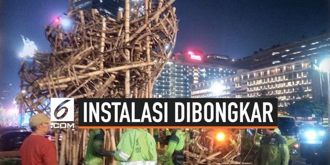 VIDEO: Pemprov DKI Bongkar Instalasi Bambu Getah Getih