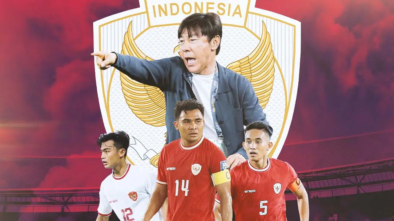 Timnas Indonesia - Shin Tae-yong dengan Pratama Arhan, Asnawi Mangkualam, Rizky Ridho