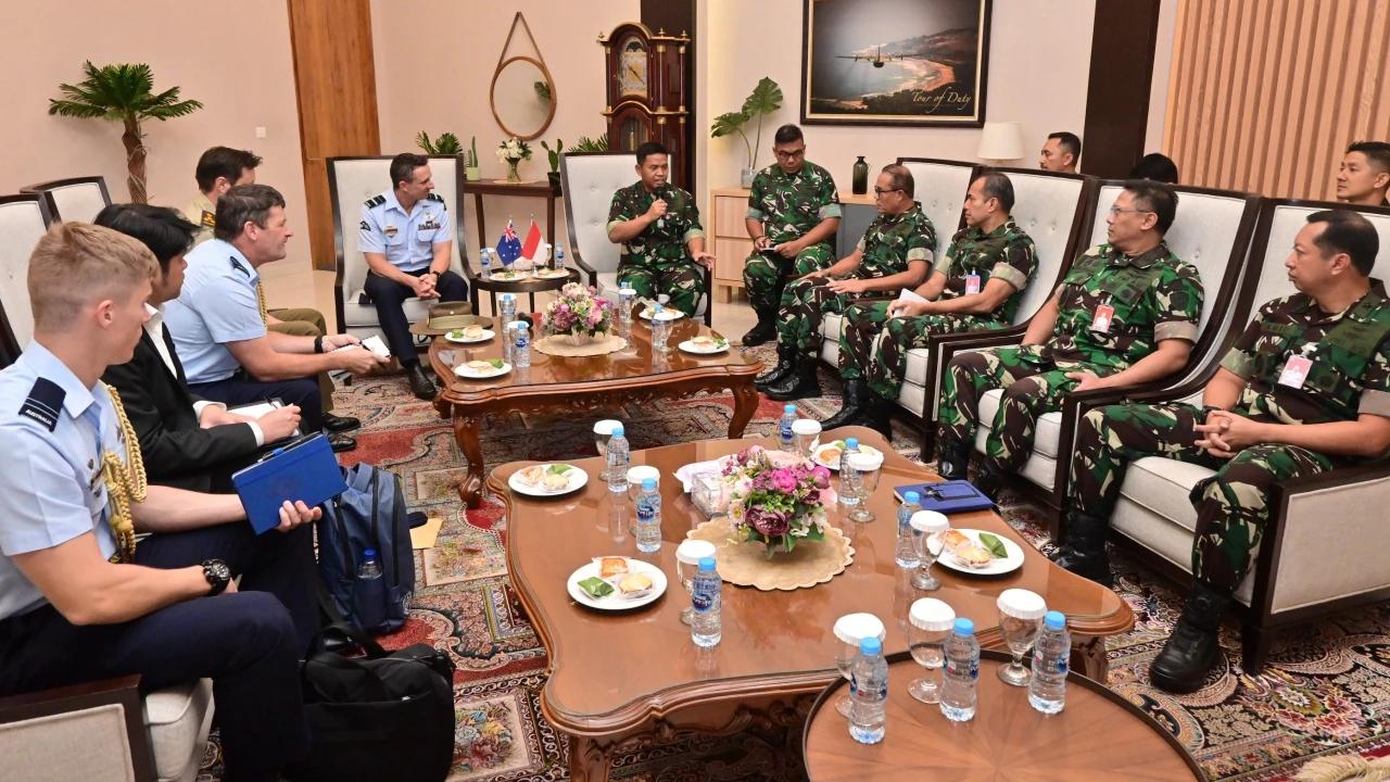 FOTO: Kaskoopsudnas Terima Kunjungan Kehormatan Air Commander Australia