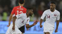 Timnas Qatar berhasil mengalahkan Korea Selatan 1-0 pada perempat final Piala Asia 2019, di Zayed Sport City Stadium, Abu Dhabi, Uni Emirat Arab, Jumat (25/1/2019).  (AP Photo/Kamran Jebreili)