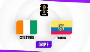 Pantai Gading Vs Ekuador - Piala Dunia 2026 Grup E.