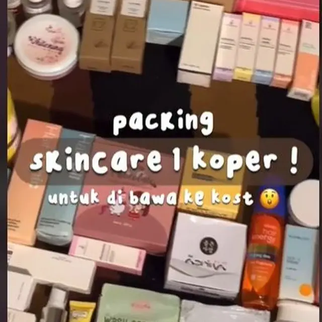 Pria Bawa Skincare dan Alat Makeup Satu Koper ke Tempat Kos