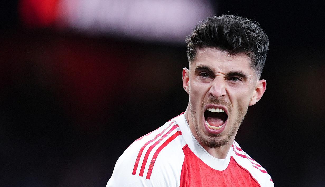 Arsenal menjaga momentum perburuan gelar juara Liga Inggris mereka dengan kemenangan 1-0 atas Burnley di Emirates Stadium, Selasa (19/5/2026) dini hari WIB. Gol tunggal Kai Havertz menjadi penentu tiga poin yang semakin mendekatkan The Gunners ke mahkota Premier League pertama mereka dalam 22 tahun terakhir. (John Walton/PA via AP)