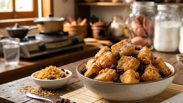 Resep Ubi Goreng Kismis (AI Generated)
