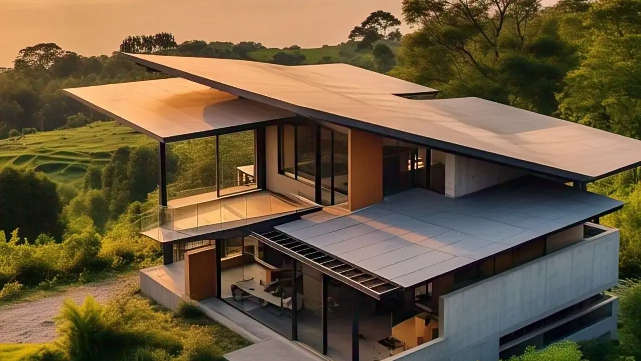 Model Atap Rumah Asimetris 3 Trap/Via Meta AI