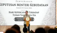 Pemerintah Tetapkan 13 Juli Hari Kepercayaan terhadap Tuhan yang Maha Esa