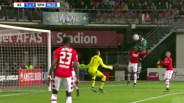 Mathias Pogba mencetak gol perdana pada menit ke-86 untuk Sparta Rotterdam (22/1/2017)