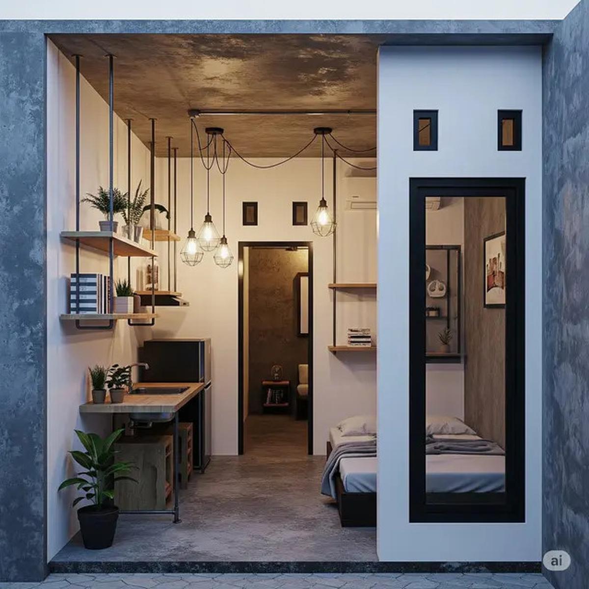 7 Inspirasi Desain Rumah Sederhana Sekali 2 Kamar Ukuran 4x6, Fungsional Hemat Anggaran