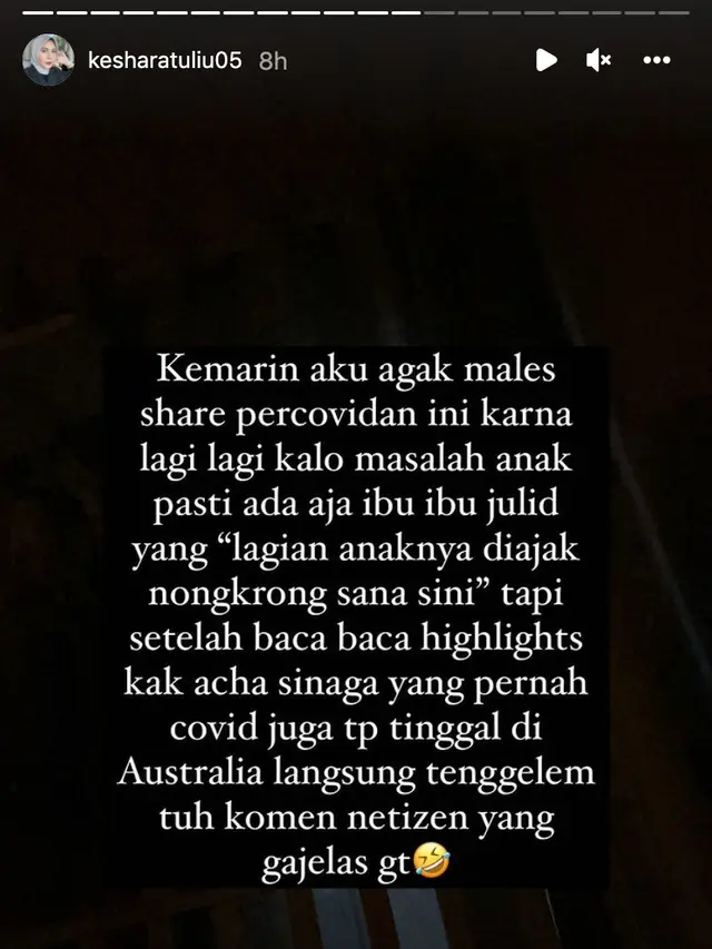 Unggahan Kesha Ratuliu. (Foto: Dok. Instagram @kesharatuliu05)