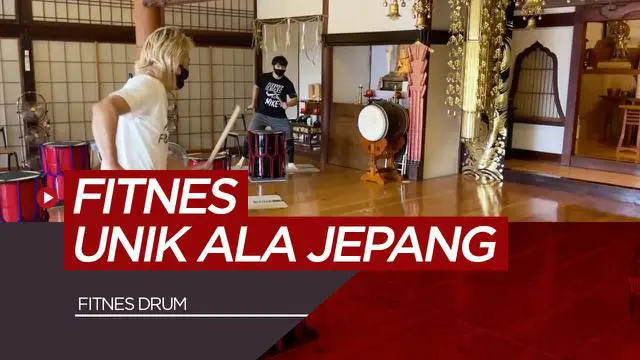 Berita video fitness unik di Jepang yang menggunakan peralatan drum.