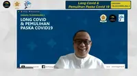 Sekretaris Jenderal Pengurus Pusat Kagama, AAGN Ari Dwipayana dalam webinar Kagama Telekonseling 4 bertajuk Long Covid dan Pemulihan Pasca Covid-19, Minggu (25/7/2021).