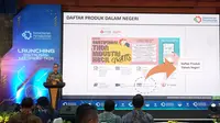 Menteri Perindustrian Agus Gumiwang Kartasasmita memberikan sambutan pada Launching Digitalisasi Sertifikasi TKDN di Jakarta, Rabu (27/9/2023). (Dok Kemenperin)