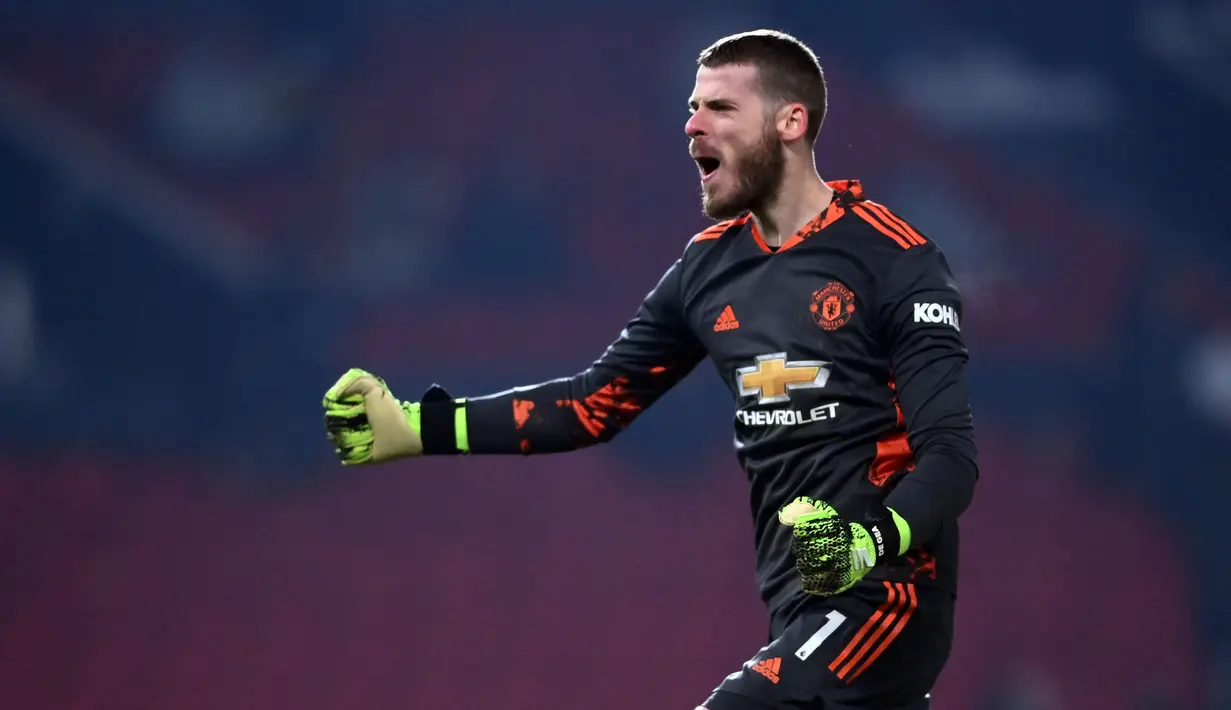 David de Gea - Penjaga gawang yang masih terikat kontrak dua tahun dengan Manchester United ini merupakan kiper dengan gaji tertinngi di Liga Inggris. De gea tercatat mendapat bayaran hingga 325 ribu pounds pekan. (Foto:AFP/Laurence Griffiths)