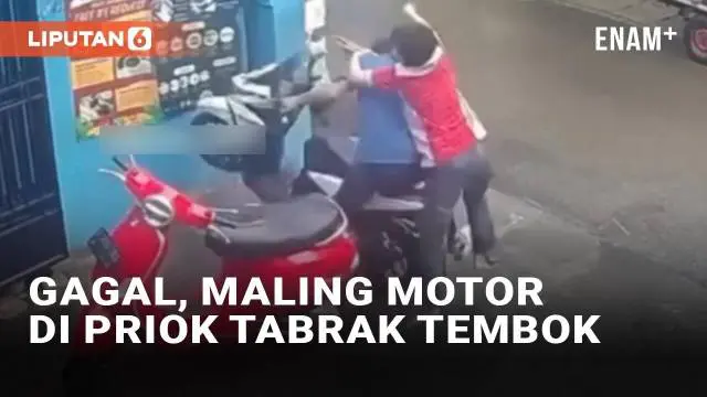 VIDEO: Detik-Detik Maling Motor di Priok Gagal Kabur, TaDetik-Detik Maling Motor di Priok Gagal Kabur, Tabrak Tembok Hingga Digagalkan Warga