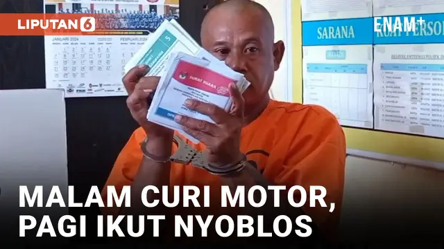 Curi Motor di Malam Pemilu 2024, Pria dii Blitar Terpaksa Nyoblos di Kantor Polisi