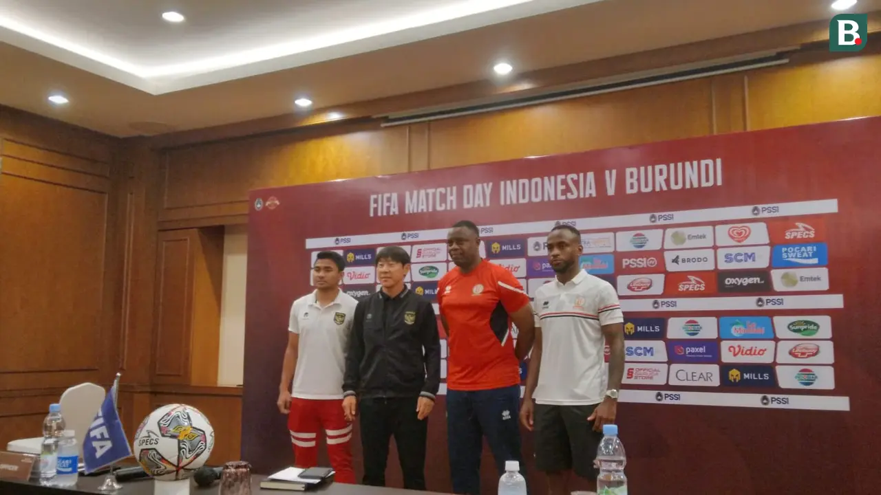 Konferensi pers Timnas Indonesia Vs Timnas Burundi