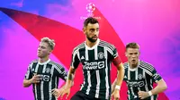Liga Champions - Manchester United Vs Copenhagen - Rasmus Hojlund, Bruno Fernandes, Scott McTominay (Bola.com/Adreanus Titus)