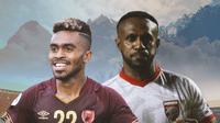 Ilustrasi - Duel PSM Makassar Vs Borneo FC: Yacob Sayuri Vs Boaz Solossa (Bola.com/Adreanus Titus)