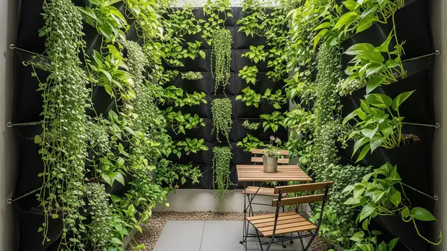 Desain Teras Sempit 2x2 Meter Jadi Kebun Mini Pakai Pot Bertingkat (AI)