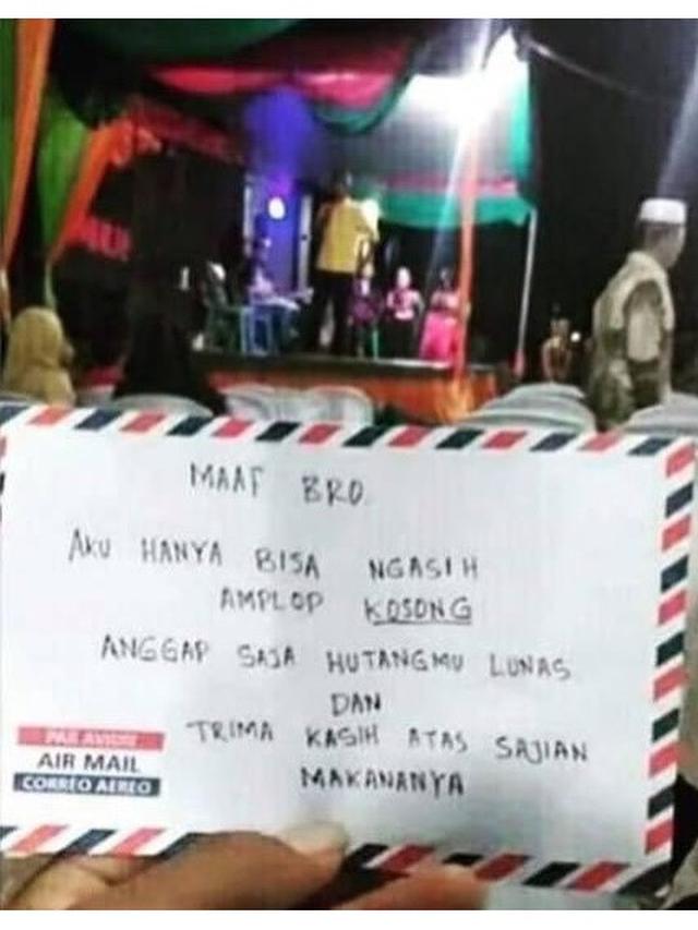 Pesan Lucu di Amplop Nikahan Ini Bikin Cengar Cengir
