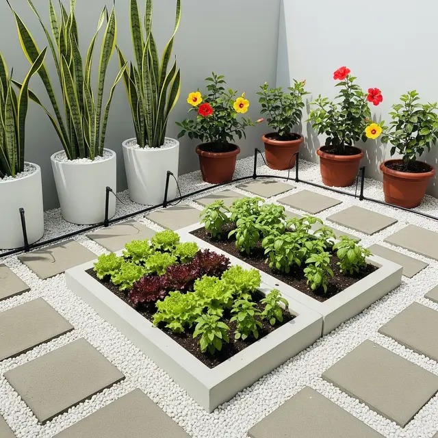 9 Konsep Kebun Rumah Modern Minimalis dengan Sistem Irigasi Tetes Sederhana
