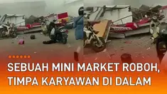 Kejadian tidak terduga dialami oleh sebuah minimarket yang roboh secara mendadak viral di media sosial