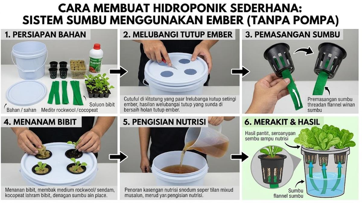 9 Cara Membuat Hidroponik Sederhana Tanpa Pompa, Tak Perlu Peralatan Rumit