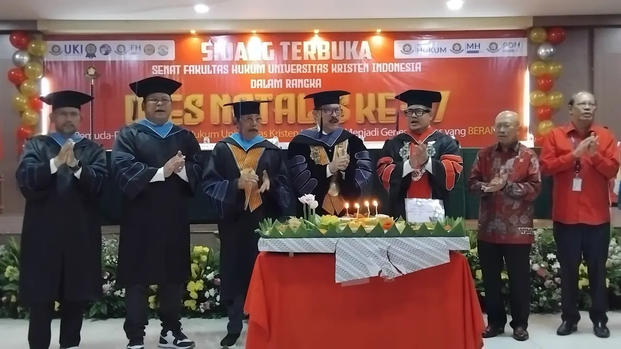 Dies Natalis Fakultas Hukum Universitas Kristen Indonesia (FH UKI) ke-67 di Gedung AB UKI, Selasa (28/10/2025) (Istimewa)