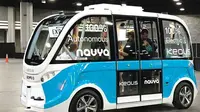 bus otonomos atau nirsopir Navya dipakai di perhelatan Asian Games 2018 (Navya)