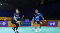 Ganda campuran Indonesia&nbsp;Ghana Muhammad Al Ilham/Indah Cahya Sari Jamil lolos ke babak 16 besar Indonesia Masters 2022 setelah mengalahkan&nbsp;Liang Wei/Tang Wen Xin asal Malaysia&nbsp;21-11 dan 21-18 atas di Platinum Arena, Malang, Jawa Timur, Rabu (19/10). (foto: PBSI)