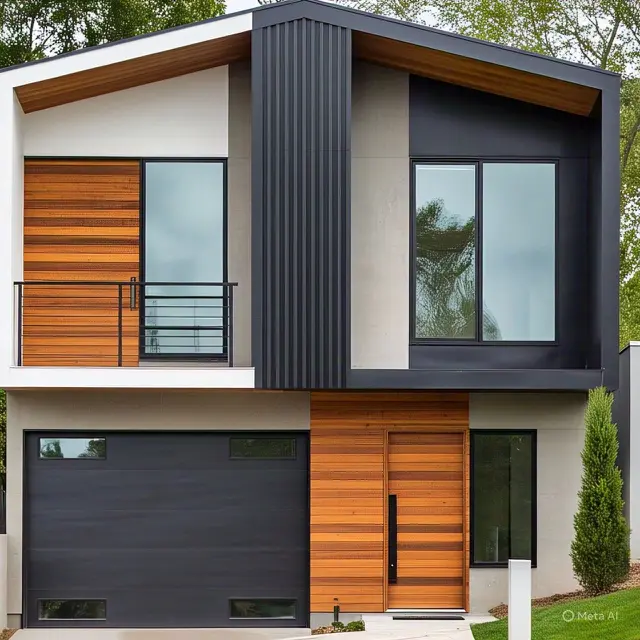 Tampak Depan Rumah Minimalis Modern 2 Lantai